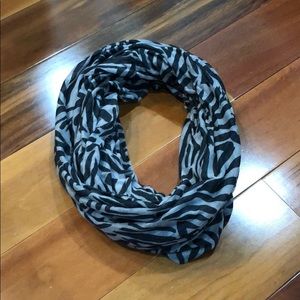 Zebra print infinity scarf